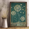 Just Breathe Dandelion Butterflies Wall Art Vintage Poster 2 Just Breathe Dandelion Butterflies Wall Art Vintage Poster