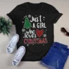 Just A Girl Who Loves Christmas Xmas Bufallo Plaid Gift Tshirt 2 Just a Girl Who Loves Christmas Xmas Bufallo Plaid Gift Tshirt