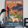 Just A Girl Who Loves Dogs And Gardening Bulldog Poster 3 Just a Girl Who Loves Dogs and Gardening Bulldog Poster