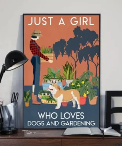 Just A Girl Who Loves Dogs And Gardening Bulldog Poster