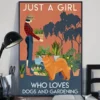 Just A Girl Who Loves Dogs And Gardening Chow Chow Poster 3 Just a Girl Who Loves Dogs and Gardening Chow Chow Poster