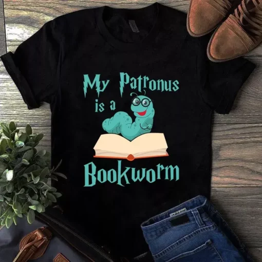 My Patronus Is A Bookworm Love Reading Book Tshirt