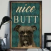 Nice Butt Boxer Dog Vintage Poster 3 Nice Butt Boxer Dog Vintage Poster
