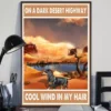 On A Dark Desert Highway Cool Wind In My Hair Dachshund Dog Poster 3 On a Dark Desert Highway Cool Wind in My Hair Dachshund Dog Poster