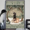 Once Upon A Time There Was A Girl Who Really Loved Books Dogs Dachshund Poster 2 Once Upon a Time There Was a Girl Who Really Loved Books Dogs Dachshund Poster