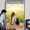 Once Upon a Time There Was a Girl Who Really Loved Dachshund Sunflower Dog Poster