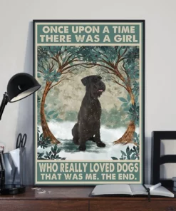 Once Upon A Time There Was A Girl Who Really Loved Dogs Giant Schnauzer Poster