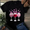 Pink Ribbon Wine Glass Butterfly Breast Cancer Awareness Tshirt 3 Pink Ribbon Wine Glass Butterfly Breast Cancer Awareness Tshirt