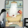 Pitbull Dog Shower Bathroom Home Decor Wall Art Poster 3 Pitbull Dog Shower Bathroom Home Decor Wall Art Poster