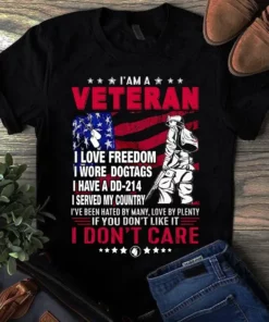 I'm A Veteran I Love Freedom I Wore Dogtags I Served My Country Tshirt