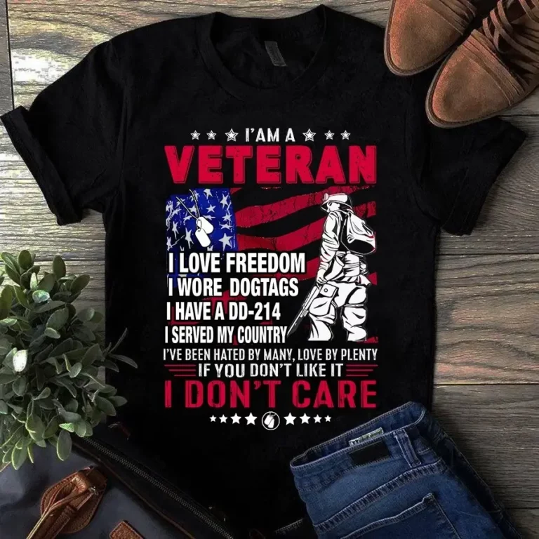 Im a Veteran I Love Freedom I Wore Dogtags I Served My Country Tshirt