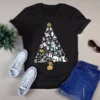 Meow Cat Skull Pumpkin Christmas Tree Xmas Gift Tshirt