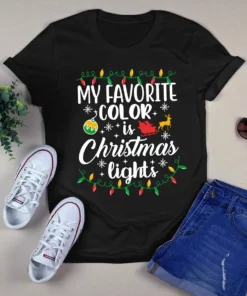 My Favorite Color Is Christmas Lights Christmas Ornament Xmas Gift Tshirt
