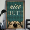 Nice Butt Funny Cute Husky Dog Vintage Poster 2 Nice Butt Funny Cute Husky Dog Vintage Poster
