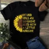 October Girls Are Sunshine Mixed With A Little Hurricane Sunflower Girl Tshirt 3 October Girls Are Sunshine Mixed With A Little Hurricane Sunflower Girl tShirt