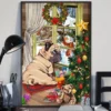 Pug Dog Christmas Ornament Tree Snowman Funny Home Decor Wallart Poster