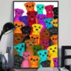 Pug Multi Dogs Funny Home Decor Wall Art Poster 3 Pug Multi Dogs Funny Home Decor Wall Art Poster