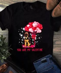 You Are My Valentine K9 Dog Christmas Heart Balloon Tshirt