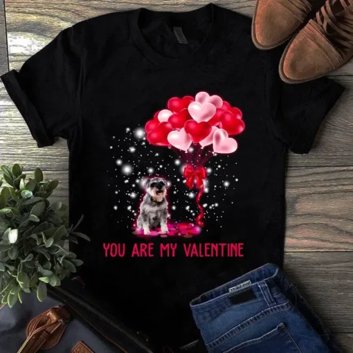 You Are My Valentine Schnauzer Dog Christmas Tshirt