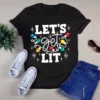 Lets Get Lit Christmas Xmas Light Gift Funny Tshirt