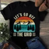 Lets Go Off the Grid Moutain Hiking Vintage Tshirt