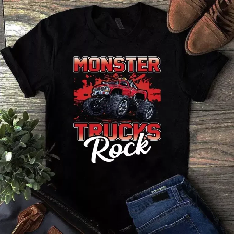 Monster Trucks Rock Trucker Truck Driver Tshirt