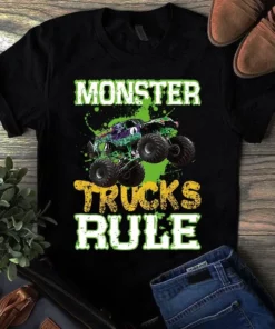 Monster Trucks Rule Trucker Truck Driver Gift Tshirt