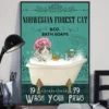Norwegian Forest Cat And Co Bath Soap Wash Your Paws Poster 3 Norwegian Forest Cat and Co Bath Soap Wash Your Paws Poster