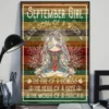 September Girl the Soul of a Witch the Fire of a Lioness Yoga Meditation Poster