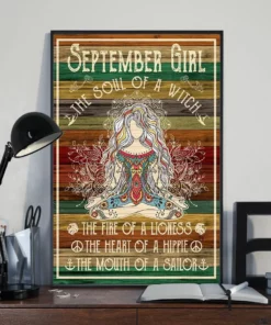 September Girl The Soul Of A Witch The Fire Of A Lioness Yoga Meditation Poster