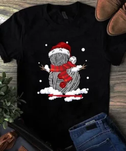 Sewing Quilting Christmas Snow Man Wool Tshirt
