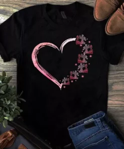 Sewing Quilting Heart Shape Love Gift Tshirt