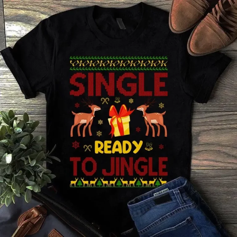 Single Ready to Jingle Christmas Xmas Gift Tshirt