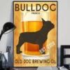 French Bulldog Old Dog Brewing Co Dog Beer Poster 3 French Bulldog Old Dog Brewing Co Dog Beer Poster