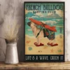 French Bulldog Surfing Club Life's A Wave Catch It Dog Beach Poster 2 French Bulldog Surfing Club Lifes a Wave Catch It Dog Beach Poster