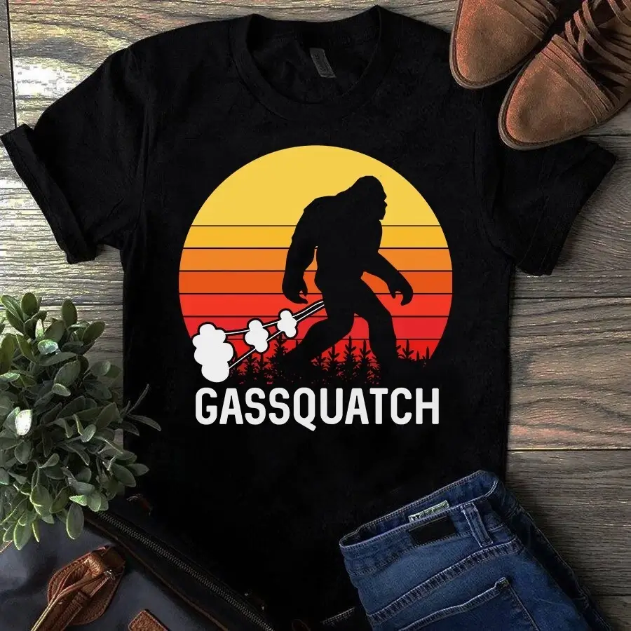 Gassquatch Bigfoot Camping Sasquatch Retro Funny Tshirt 1 Gassquatch Bigfoot Camping Sasquatch Retro Funny Tshirt