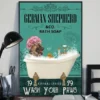 German Shepherd And Co Bath Soap Wash Your Paws Dog Poster 3 German Shepherd and Co Bath Soap Wash Your Paws Dog Poster