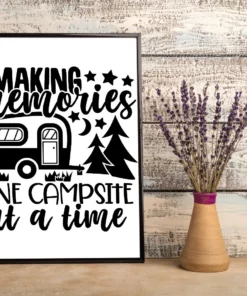 Making Memories One Campsite At A Time Camping Van Mountain Poster