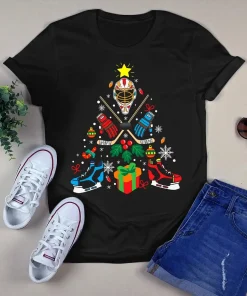 Ice Hockey Christmas Ornament Tree Xmas Gift Tshirt