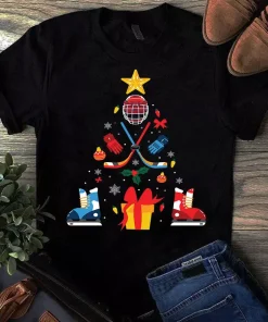 Ice Hockey Christmas Xmas Tree Ornament Gift Tshirt