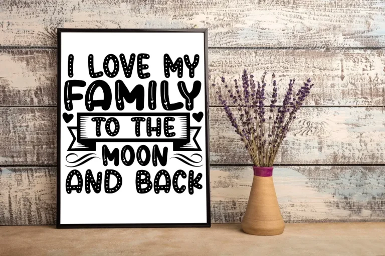 I Love My Family to the Moon and Back Home Decor Wall Art Poster