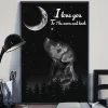 I Love You to the Moon and Back Labrador Retriever Dog Poster