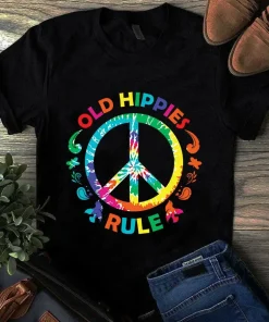 Old Hippies Rule Hippie Retro Vintage tShirt