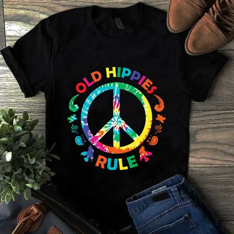 Old Hippies Rule Hippie Retro Vintage tShirt