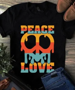 Peace Love Hippie Retro Gift tShirt