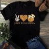 Peace Love Sloth Gift Funny Sloth Lover Tshirt