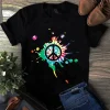 Peace Sign Patriotic Hippie Tie Dye tShirt