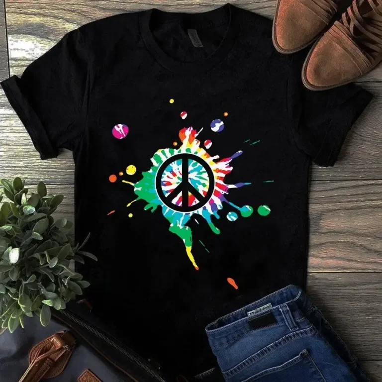 Peace Sign Patriotic Hippie Tie Dye tShirt