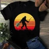 Retro Vintage Bigfoot Fishing Bass tShirt