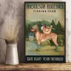 Rhodesian Ridgeback Fishing Club Cast Away Your Troubles Dog Poster